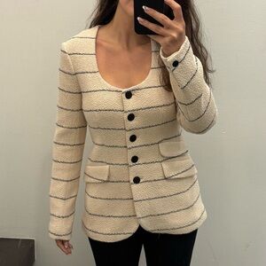 Rag & Bone Roslyn Cotton Tweed Scoop-Neck Blazer - NWOT